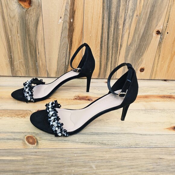 Kelly & Katie Kirstie Tweed Embellished Heels Size 10 - Picture 4 of 7